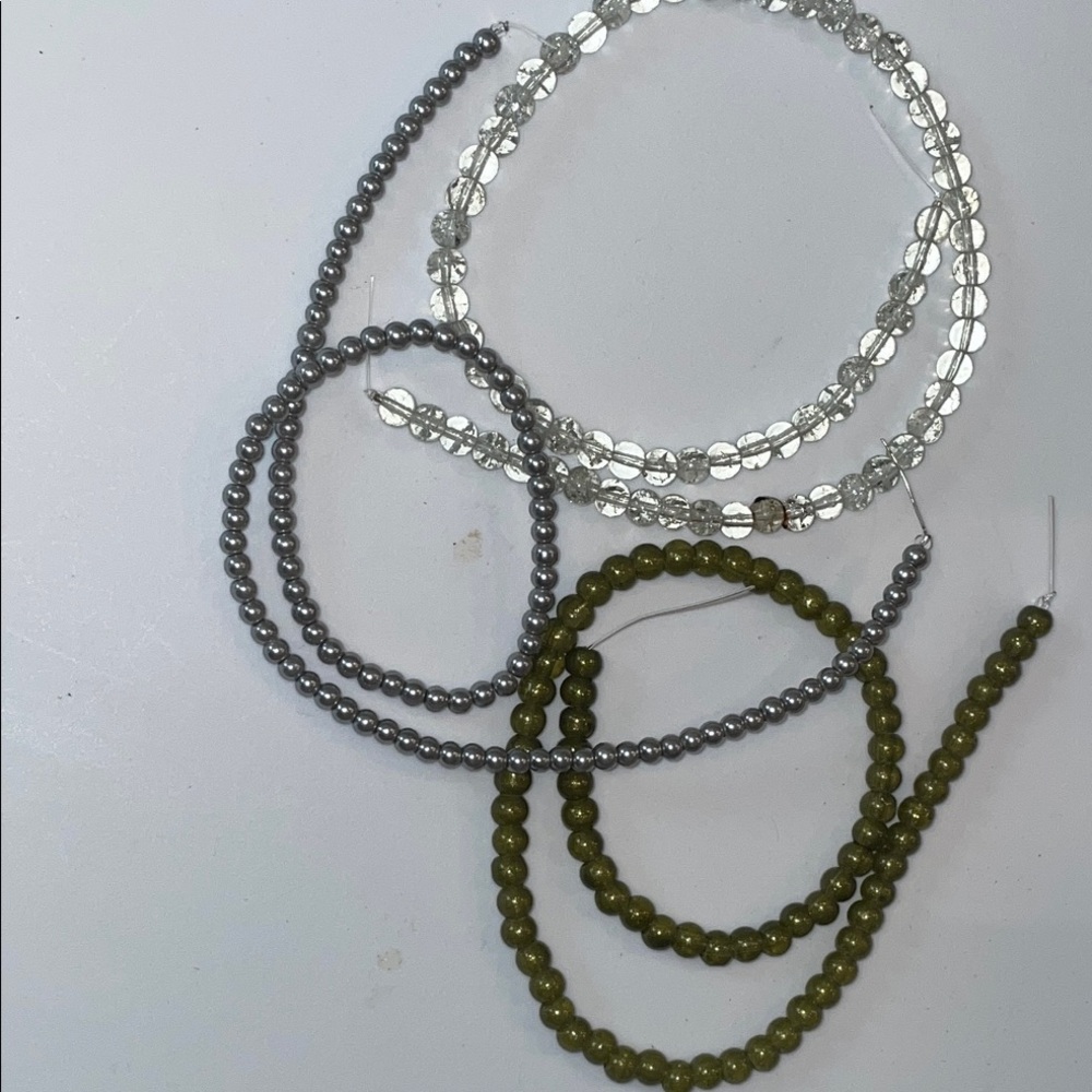 3 Strands of Glass Beads
